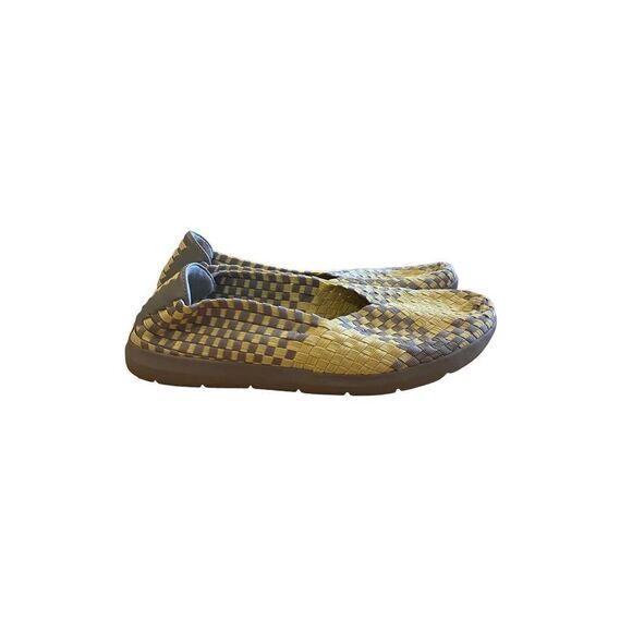 Bare traps, Indiana woven slip on yellow and gray shoes, size 8 1/2 - Picture 3 of 7